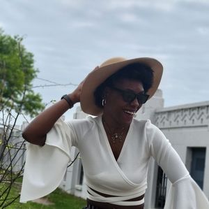 Bell-Sleeve Crop Blouse